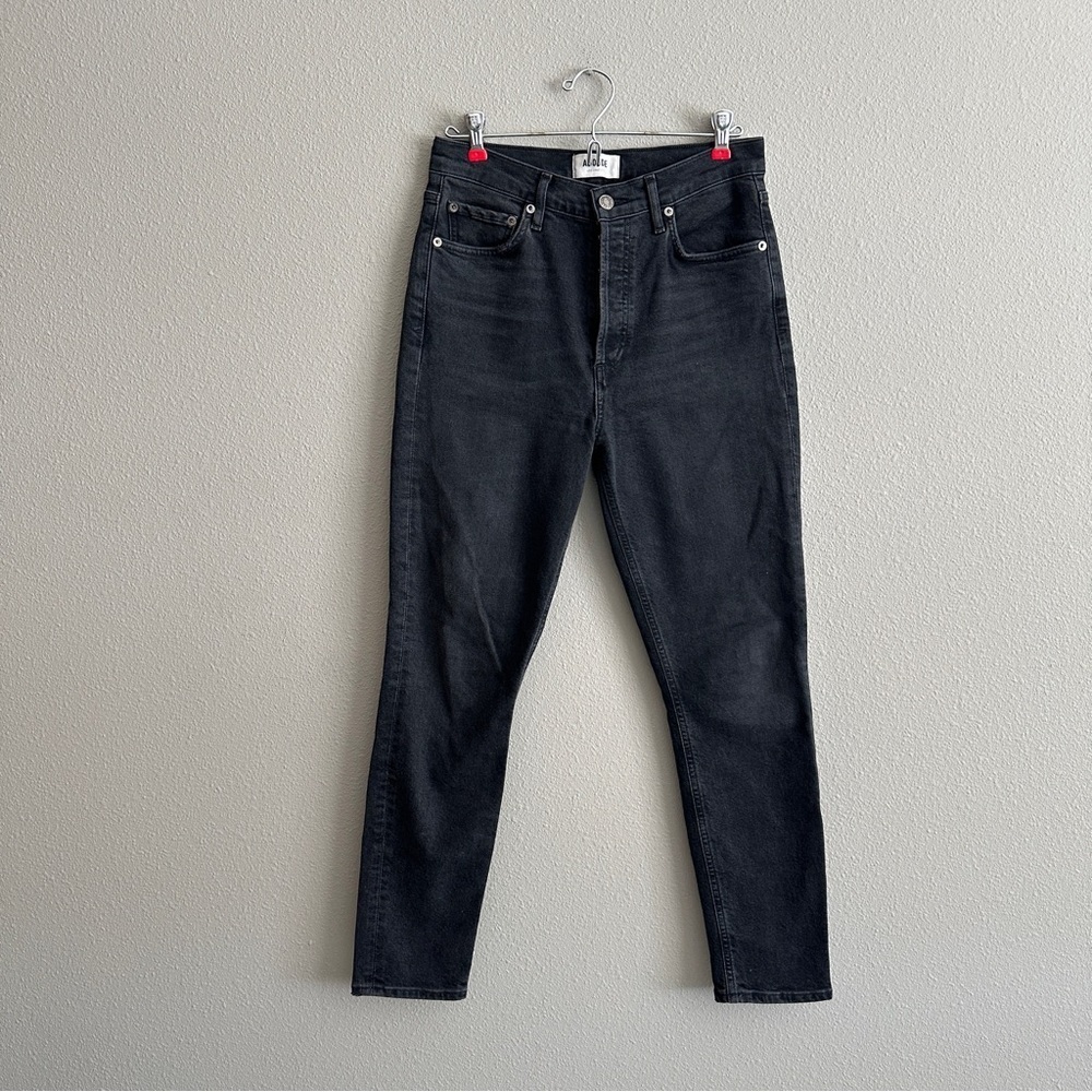 Agolde Gray Button Fly Straight Jeans 26